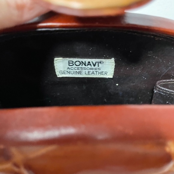 ❌ SOLD! Vintage tan leather box bag with strap! - Picture 12 of 13